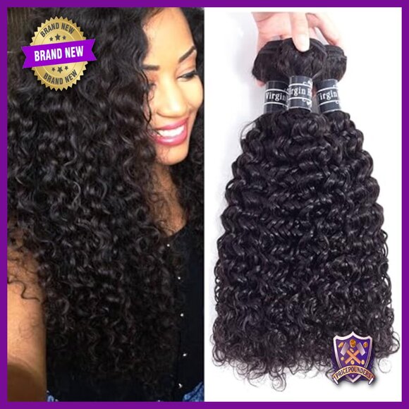8A Brazilian Curly Human Hair Weave 3 Bundles 14 16 18 Inch main image 5